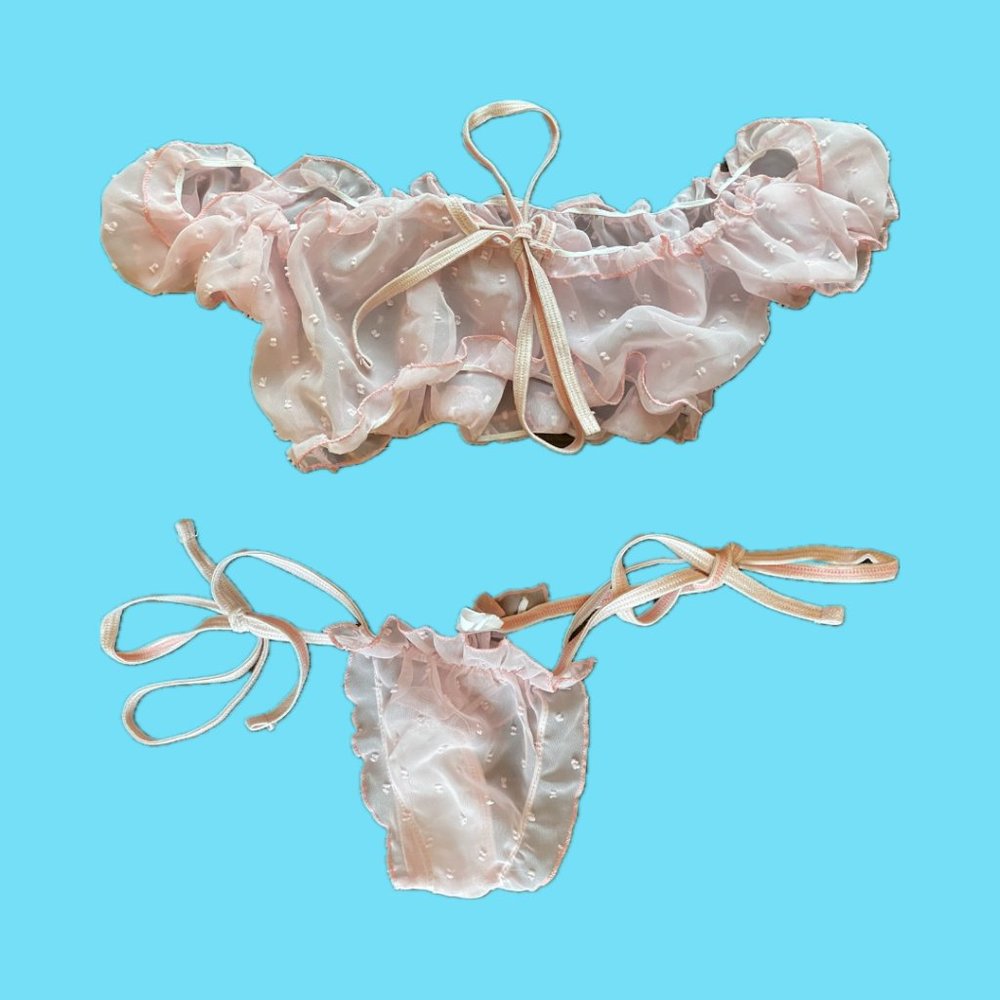 Pink panty and top set